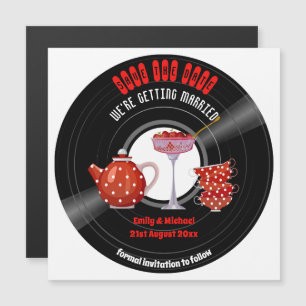 Invitation Magnétique Mariage Magnétique Enregistrer La Date Tea Party E