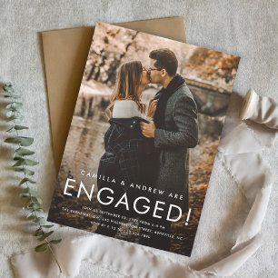 Invitation Magnétique Mariage photo de type simple