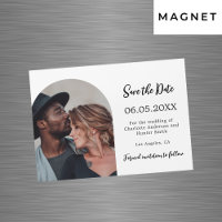 Mariage photo moderne simple Enregistrer l'aimant