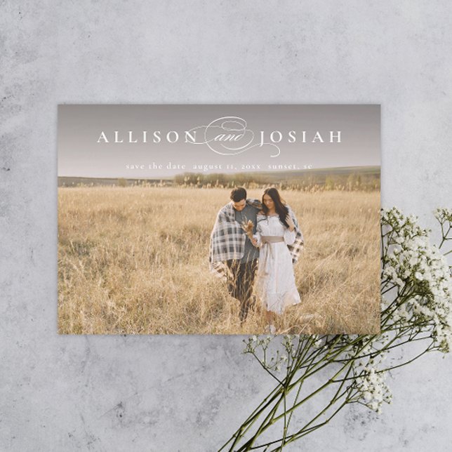 Invitation Magnétique Mariage Photo Sav Typographie Élégante Classique N (Créateur téléchargé)