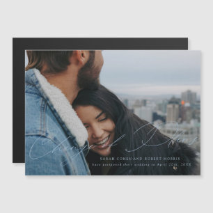 Invitation Magnétique Mariage scénarisé Sky Blue Changement de date