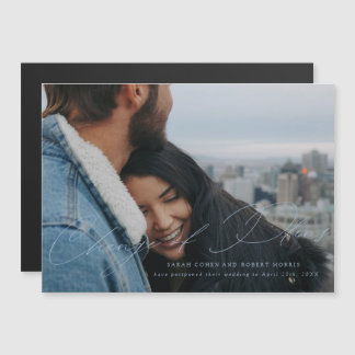 Invitation Magnétique Mariage scénarisé Sky Blue Changement de date