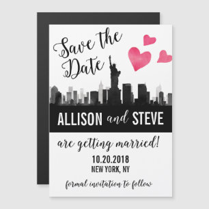 Invitation Magnétique Mariage Skyline de New York Enregistrer le magazin