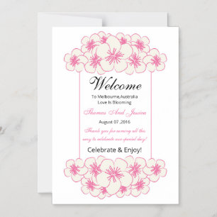 Invitation Magnétique Modèle de panneau de bienvenue de mariage floral