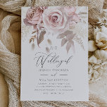 Invitation Magnétique Moderne design tendance Dusty Rose Blush Mariage<br><div class="desc">Design moderne tendance Dusty Rose Blush Mariage Invitation magnétique Voir la collection correspondante dans Niche et Nest Store</div>