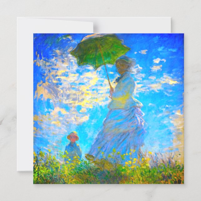 Invitation Magnétique Monet Woman avec un parasol (Recto)