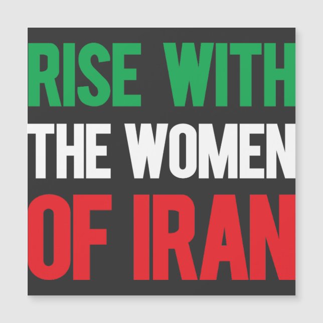 Invitation Magnétique Monter avec les femmes d'Iran (Devant)