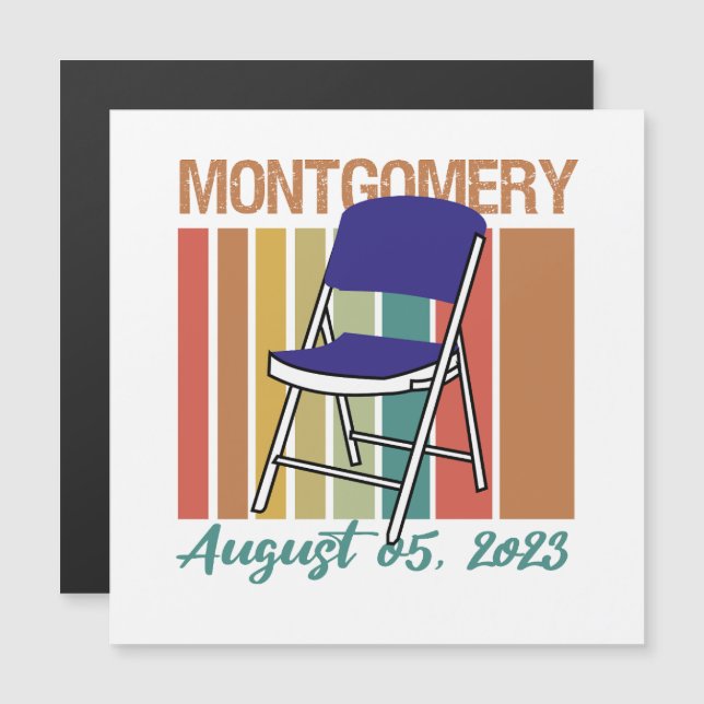 Invitation Magnétique Montgomery Brawl Folding Chair 5 août 2023 (Devant / Derrière)