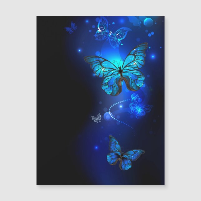 Invitation Magnétique Morpho Butterfly in the Dark Background (Devant)