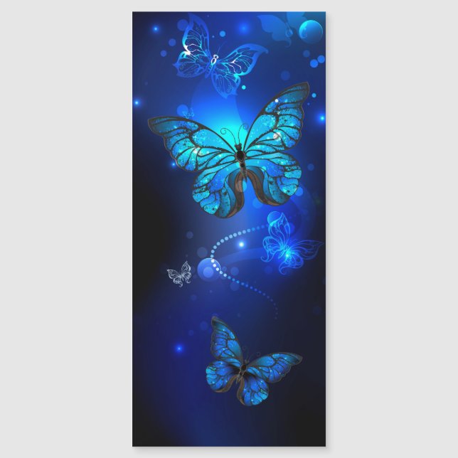 Invitation Magnétique Morpho Butterfly in the Dark Background (Devant)