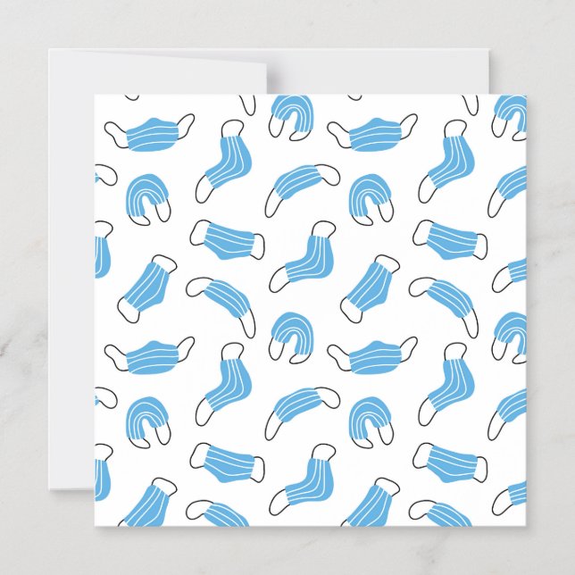 Invitation Magnétique motif de masque Médicale (Recto)