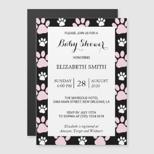 Invitation Magnétique Motif De Pailles, Pailles Roses, Pailles De Chien,