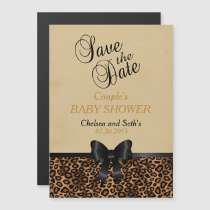 Invitation Magnétique Motif du chat animal de Jaguar  Baby shower