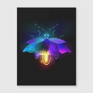 Invitation Magnétique Neon Firefly sur noir