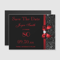 Noir et rouge N'importe quel âge Anniversaire Enre