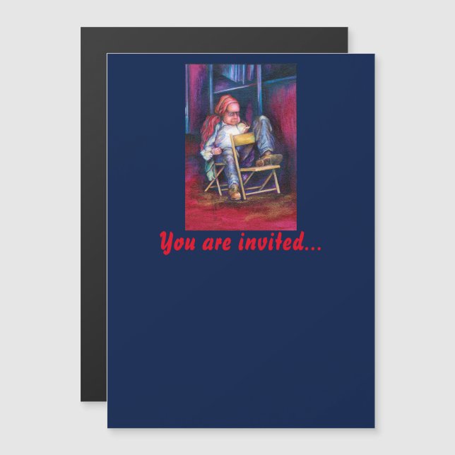 Invitation Magnétique Norman préfère dessiner dans son sommeil (Devant / Derrière)