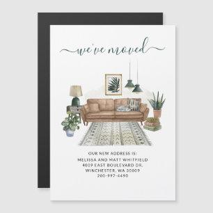 Invitation Magnétique Nous avons déplacé Chic Nouvelle Adresse Déplaceme