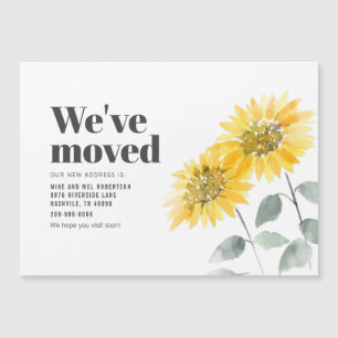 Invitation Magnétique Nous avons déplacé l'adresse Sunflower Moving Fair