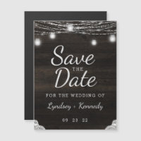 Oak Ridge Rustic Dark Wood Wedding Enregistrer la
