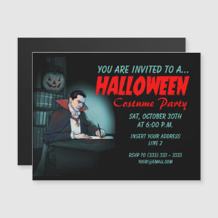 Invitation Magnétique Parti du comte Dracula Halloween