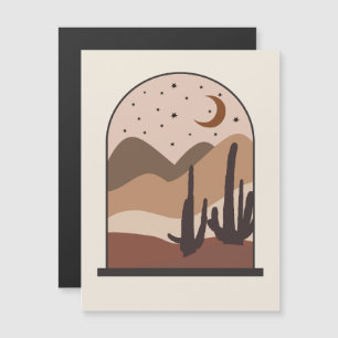 Invitation Magnétique Paysage désertique, Arizona, Art abstrait boho