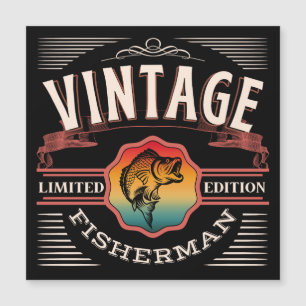 INVITATION MAGNÉTIQUE PÊCHEUR VINTAGE ÉDITION LIMITÉE