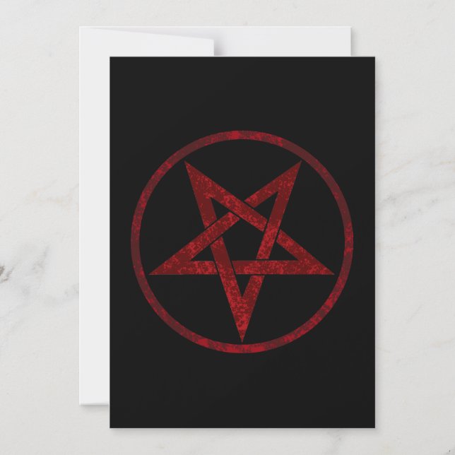 Invitation Magnétique Pentagram Red Devil (Recto)