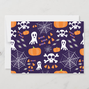 Invitation Magnétique Personnages amusants et effrayants d'Halloween
