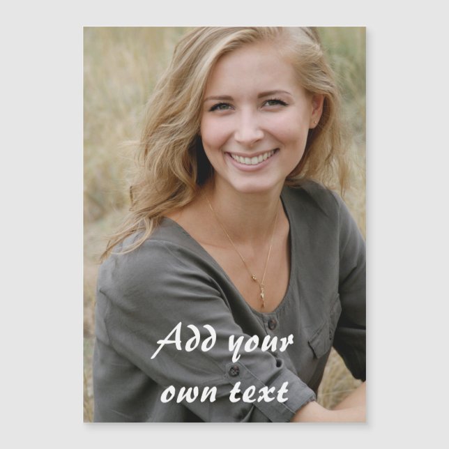 Invitation Magnétique Personnalisé. Photo et texte. (Devant)