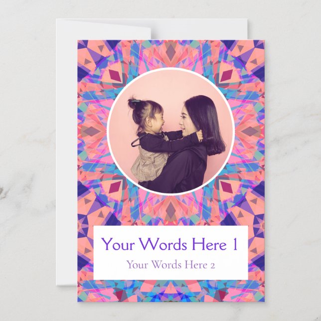 Invitation Magnétique Personnalisé Purple Rose Star Anniversaire Cadeau (Recto)