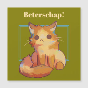 Invitation Magnétique Petit chat bon rétablissement