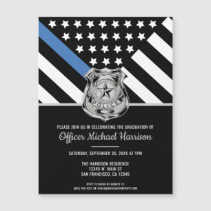 Invitation Magnétique Police Academy Police Law Enforcement Party