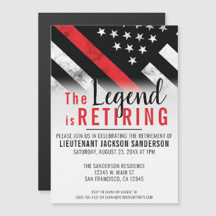 Invitation Magnétique Pompiers Pompiers Retraite