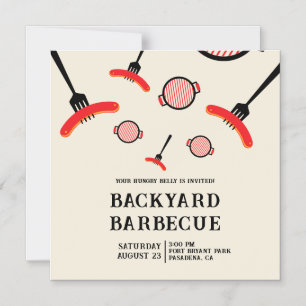 Invitation magnétique pour une soirée BBQ Grill &