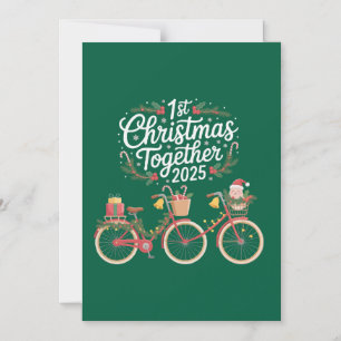 Invitation Magnétique Premier Noël ensemble 2025 Couple romantique
