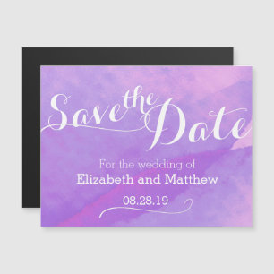 Invitation Magnétique Purple de lavage à l'eau sauve la date