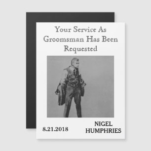 Invitation Magnétique Rappel du meilleur homme ou du grand homme