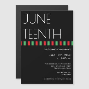 Invitation Magnétique Red Black Green Holiday Junten