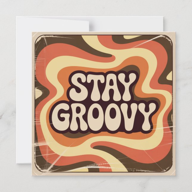 Invitation Magnétique Restez Groovy (Recto)