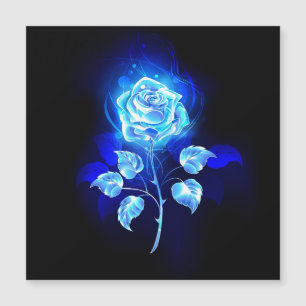Invitation Magnétique Rose bleu brûlant
