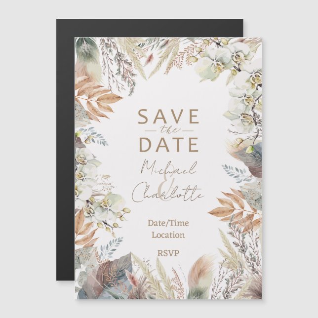 INVITATION MAGNÉTIQUE SAUVER LA DATE (Devant / Derrière)