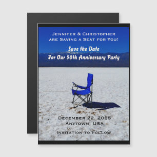 Invitation Magnétique Sauver la date de la fête d'anniversaire de mariag