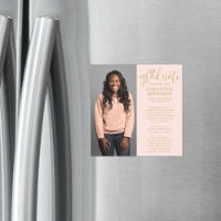 Script moderne Blush Rose & Or 1 Diplôme photo