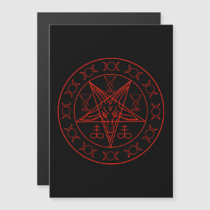 Invitation Magnétique Sigil de Baphomet triple lune et sigil de lucifer