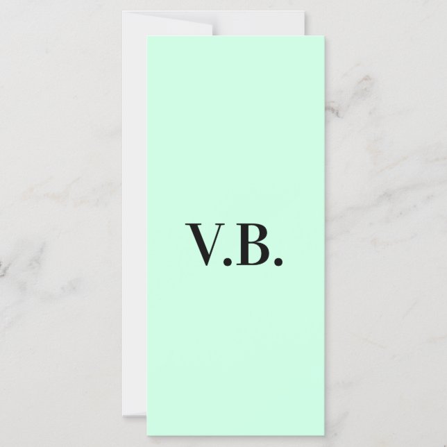 Invitation Magnétique Simple couleur unie ajouter nom texte monogramme (Recto)