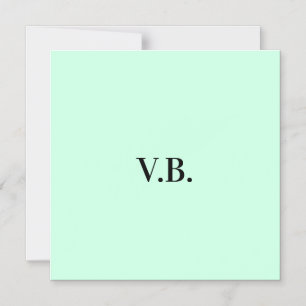 Invitation Magnétique Simple couleur unie ajouter nom texte monogramme