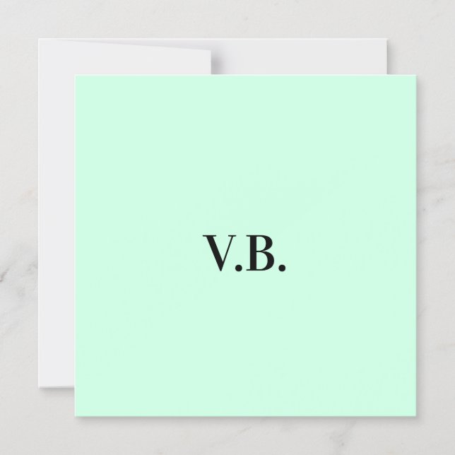 Invitation Magnétique Simple couleur unie ajouter nom texte monogramme   (Recto)