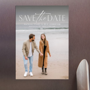 Invitation Magnétique Simple design moderne photo verticale enregistrer 
