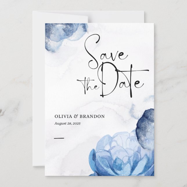 Invitation Magnétique Simple Moderne faire part de date de mariage (Recto)