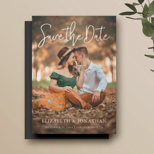 Invitation Magnétique Simple style photo mariage Enregistrer la date